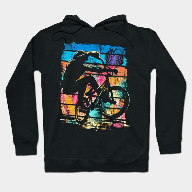 Retro Bmx Apparel - Vintage Bmx Bike Hoodie by BabyYodaSticker